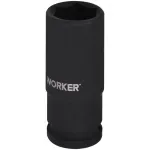 Soquete Sextavado De Impacto Longo Encaixe 1/2" 22mm Worker