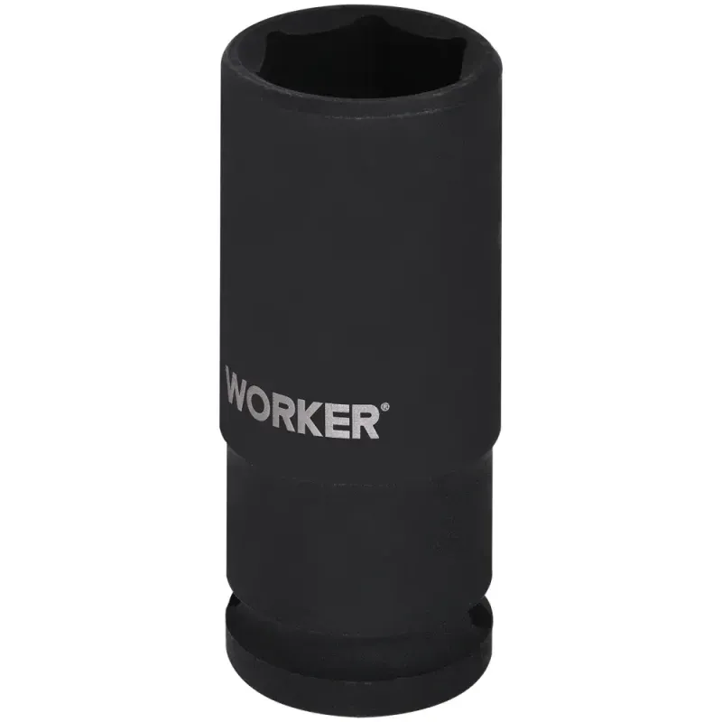 Soquete Sextavado De Impacto Longo Encaixe 1/2" 22mm Worker