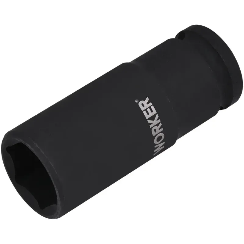 Soquete Sextavado De Impacto Longo Encaixe 1/2" 22mm Worker