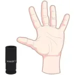 Soquete Sextavado De Impacto Longo Encaixe 1/2" 22mm Worker