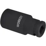 Soquete Sextavado De Impacto Longo Encaixe 1/2" 27mm Worker