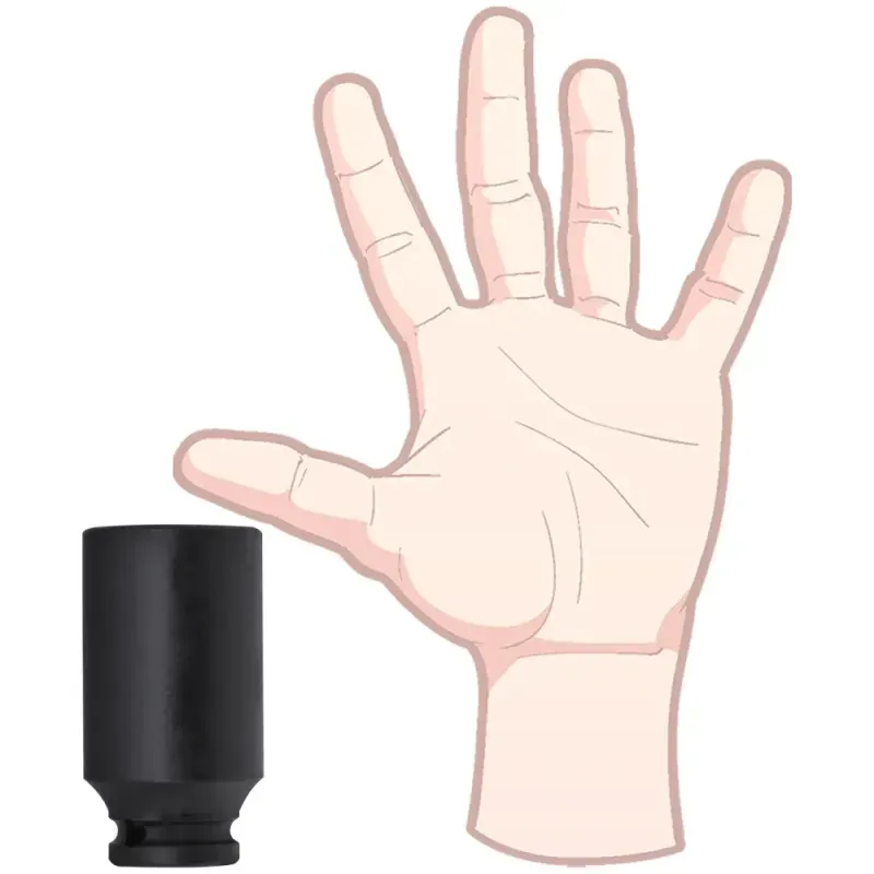 Soquete Sextavado De Impacto Longo Encaixe 1/2" 30mm Worker