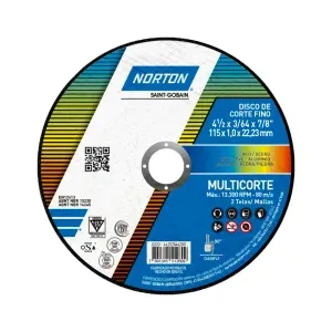 Disco de Corte Rápido Tipo 41 Multicorte 115x1,0mm Norton