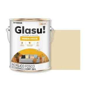 Tinta Acrílica Muda Fácil Fosco Marfim 3,6L Glasu!