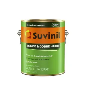Tinta Acrílica Rende & Cobre Fosco Gelo 3,6L Suvinil