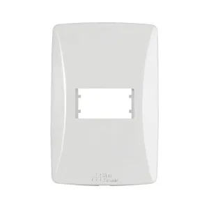 PLACA 4X2 1 POSTO HORIZONTAL BRANCA PETRA MECTRONIC