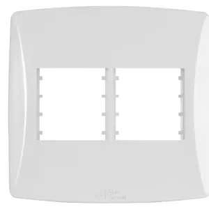 PLACA 4X4 4 POSTOS SEPARADO HORIZONTAL BRANCO PETRA