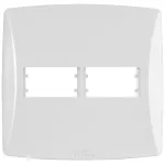 PLACA-4X4-2-POSTOS-SEPARADO-HORIZONTAL-BRANCO-PETRA-MECTRONIC