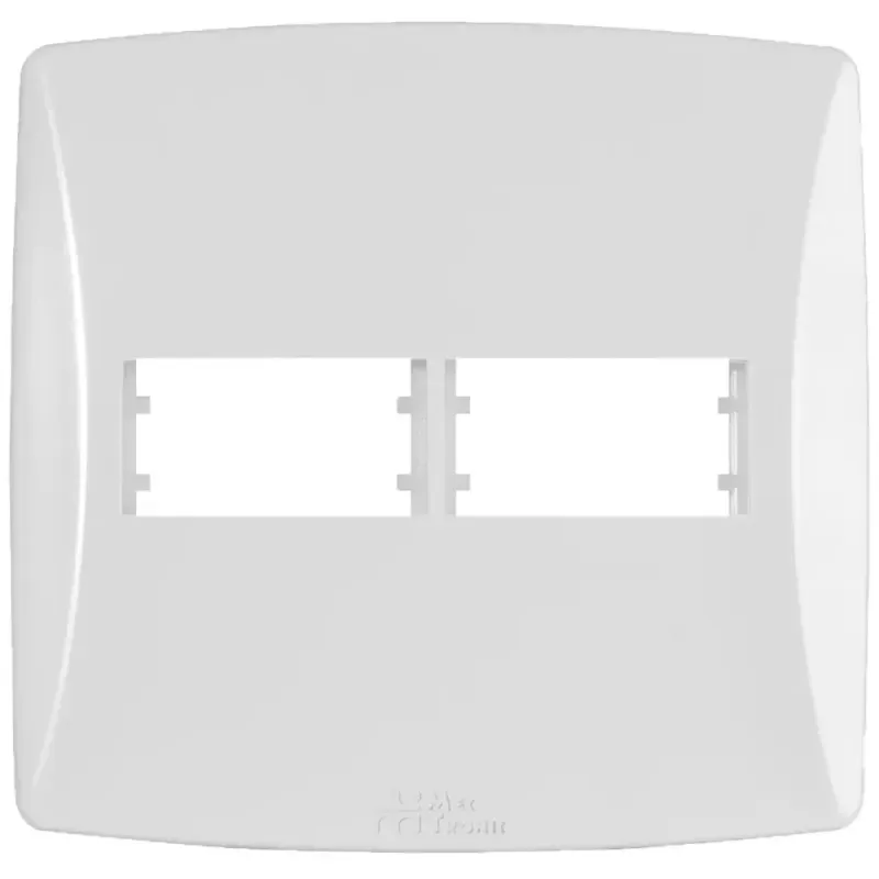 PLACA-4X4-2-POSTOS-SEPARADO-HORIZONTAL-BRANCO-PETRA-MECTRONIC
