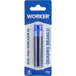 Refil de Marcador Para Quadro Branco Azul Worker
