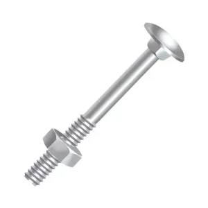 Parafuso Francês C/ Porca 38"X12" Zincado Ciser 50 Peças