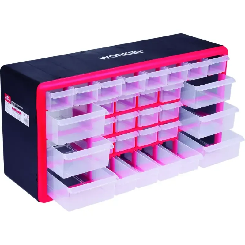Organizador-Plastico-30-Gavetas-50x16x25cm-Worker