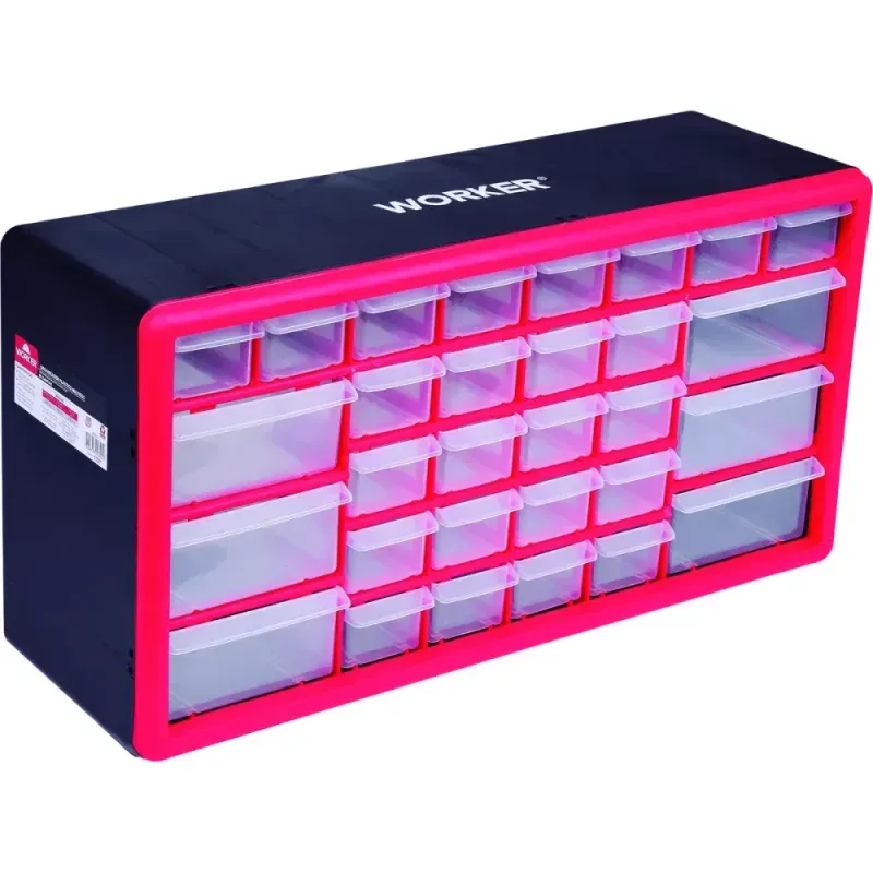 Organizador-Plastico-30-Gavetas-50x16x25cm-Worker
