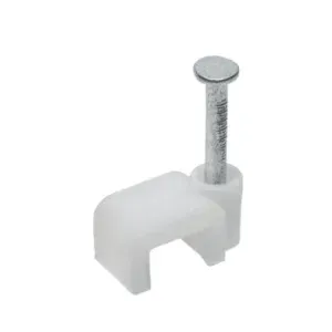 Grampo Chato Branco 10mm 1 Prego Liege - 20 Peças
