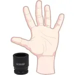 Soquete Sextavado Impacto Encaixe 3/4" 30mm Worker