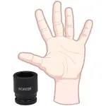 Soquete Sextavado Impacto Encaixe 3/4" 34mm Worker