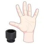 Soquete Sextavado Impacto Encaixe 3/4" 36mm Worker