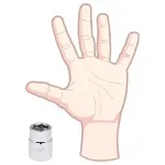 Soquete Sextavado Encaixe 3/4" 19mm Worker