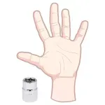 Soquete Sextavado Encaixe 3/4" 21mm Worker