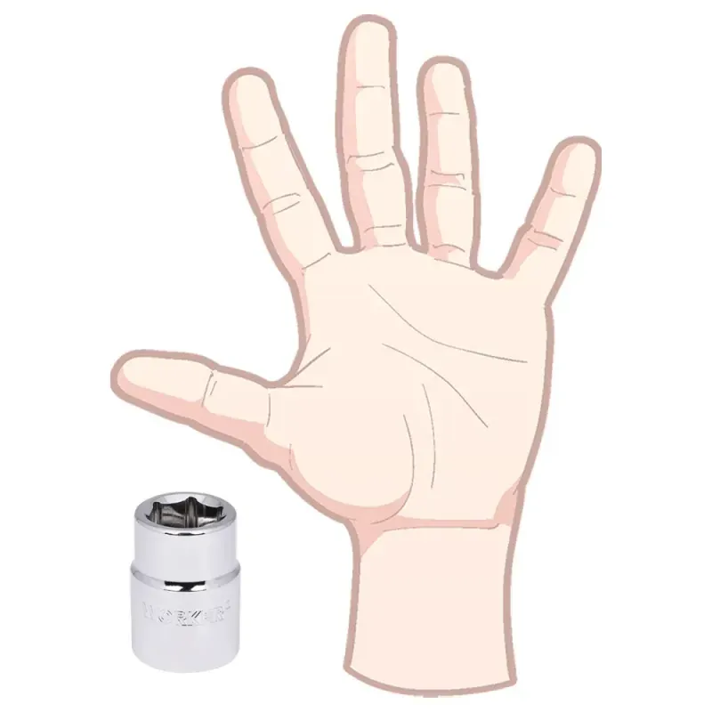 Soquete Sextavado Encaixe 3/4" 22mm Worker