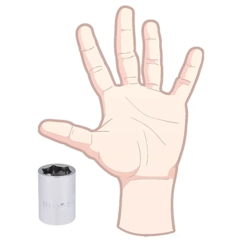 Soquete Sextavado Encaixe 3/4" 25mm Worker