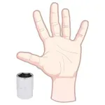 Soquete Sextavado Encaixe 3/4" 27mm Worker