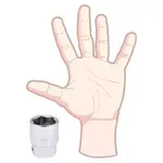 Soquete Sextavado Encaixe 3/4" 28mm Worker