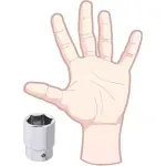 Soquete Sextavado Encaixe 3/4" 29mm Worker