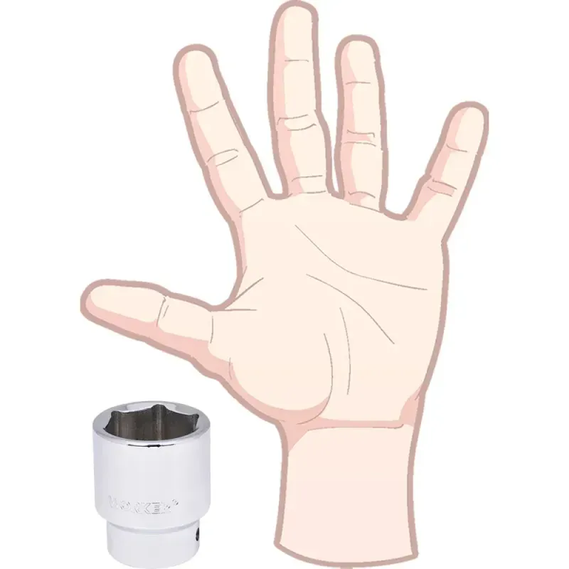 Soquete Sextavado Encaixe 3/4" 33mm Worker