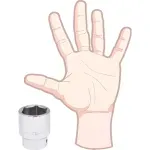 Soquete Sextavado Encaixe 3/4" 36mm Worker