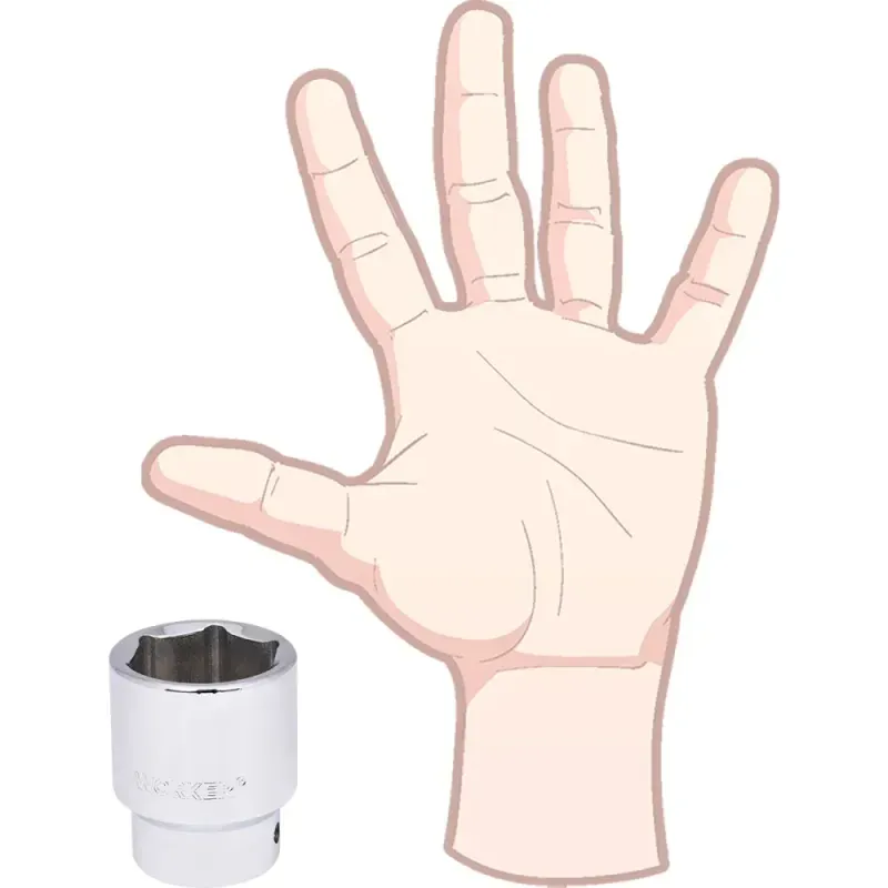 Soquete Sextavado Encaixe 3/4" 36mm Worker