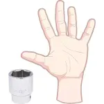 Soquete Sextavado Encaixe 3/4" 38mm Worker