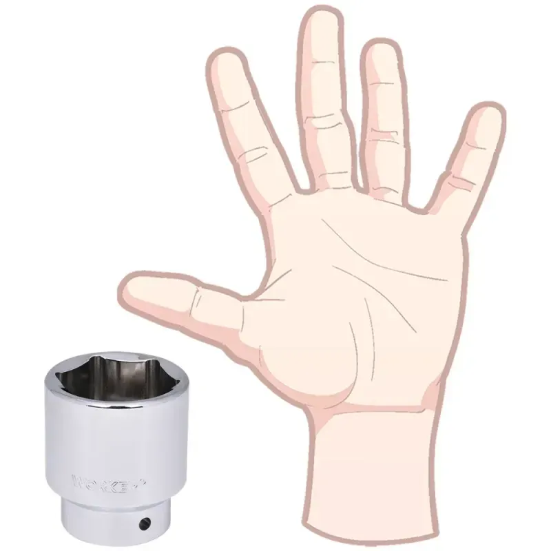 Soquete Sextavado Encaixe 3/4" 46mm Worker