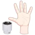 Soquete Sextavado Encaixe 3/4" 50mm Worker