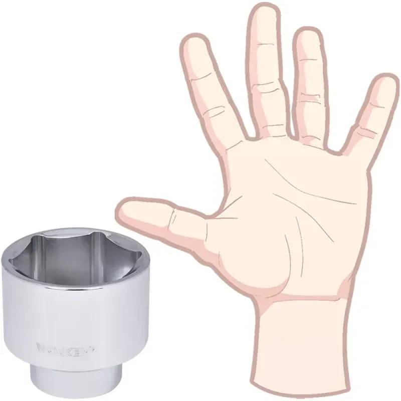 Soquete Sextavado Encaixe 3/4" 65mm Worker