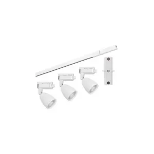 KIT TRILHO LED MR16 3X6W 3000K BRANCO BIV TASCHIBRA