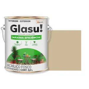 Tinta Acrílica Máxima Eficiência Fosco Camurça 3,6L Glasu!