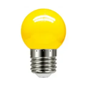 LÂMPADA LED BOLINHA 1W 127V AMARELO TASCHIBRA