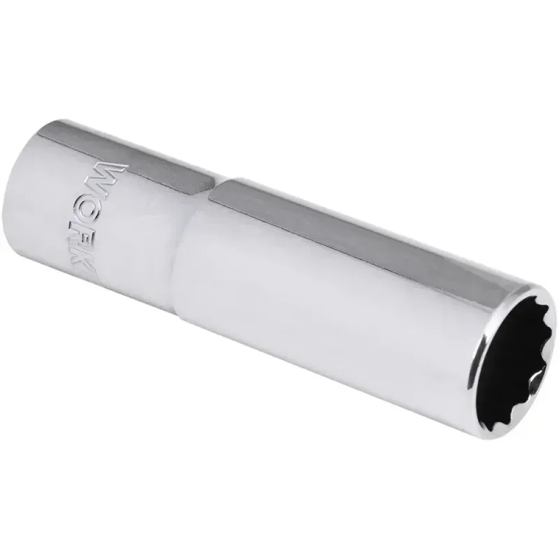 Soquete Estriado Longo Encaixe 1/2" 17mm Worker