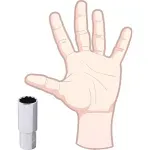 Soquete Estriado Longo Encaixe 1/2" 21mm Worker