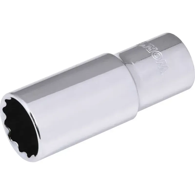 Soquete Estriado Longo Encaixe 1/2" 22mm Worker