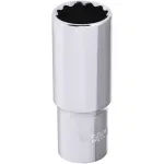 Soquete Estriado Longo Encaixe 1/2" 24mm Worker