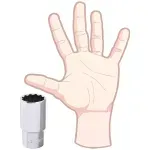 Soquete Estriado Longo Encaixe 1/2" 27mm Worker