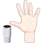 Soquete Estriado Longo Encaixe 1/2" 30mm Worker