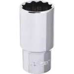 Soquete Estriado Longo Encaixe 1/2" 32mm Worker