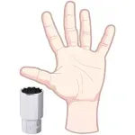 Soquete Estriado Longo Encaixe 1/2" 32mm Worker