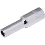 Soquete Estriado Longo Encaixe 1/2" 8mm Worker