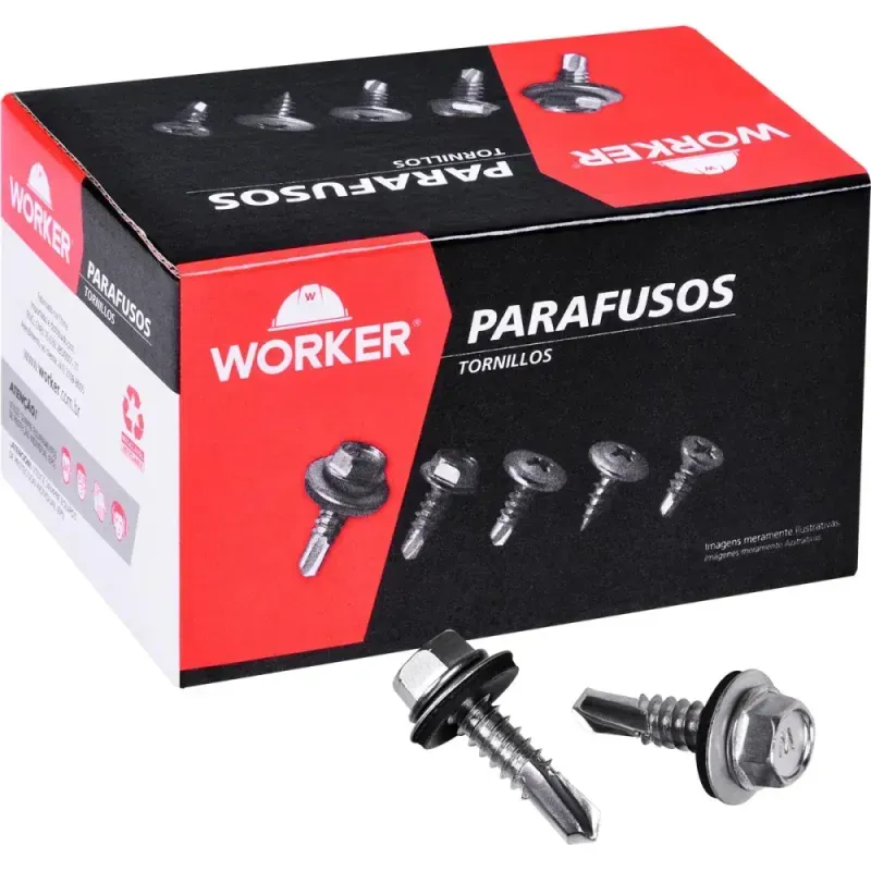 Parafuso-Ponta-Broca-Cabeca-Sext-63mm-N14-X3-4--Worker-300-Pecas