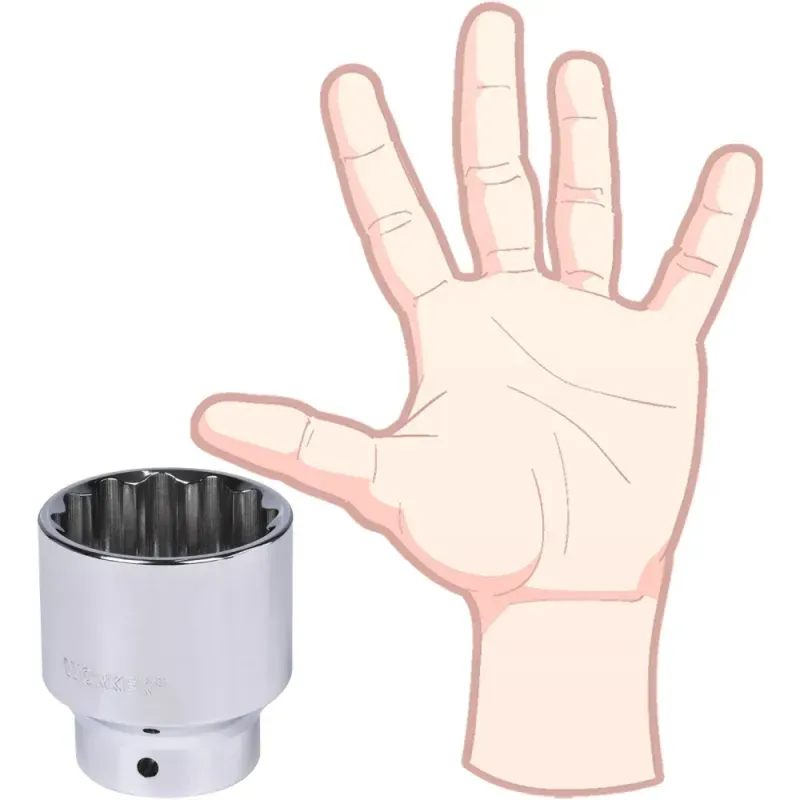 Soquete Estriado Encaixe 3/4" 55mm Worker