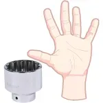 Soquete Estriado Encaixe 3/4" 60mm Worker